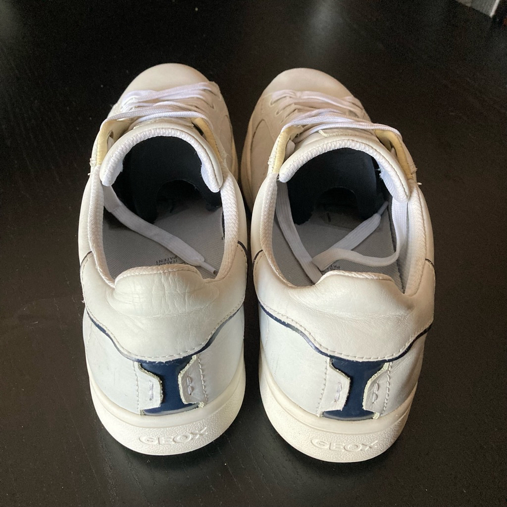 Unisex GEOX RESPIRA Leather Sneakers White Casual Shoes SIZE 12 US - Picture 4 of 14